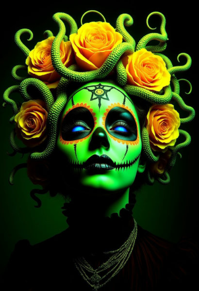 Bioluminescent dark surrealism - V1