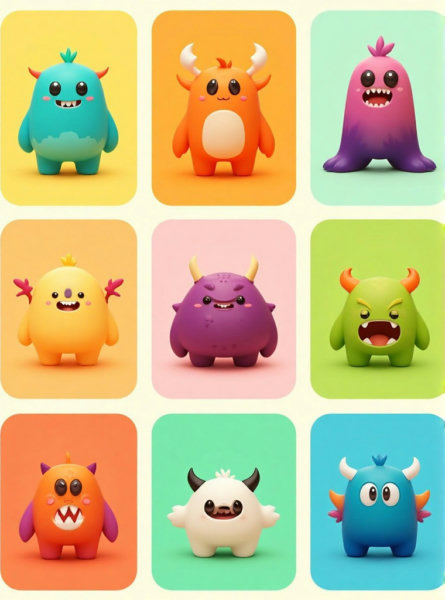DJ_3D Cute-Style Modeling_Monster Image Generation - v1.0