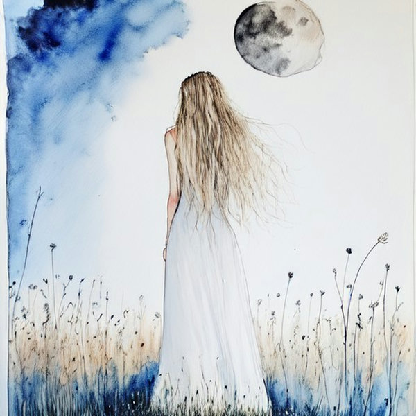 Blue Watercolor Dreamscape - SD1