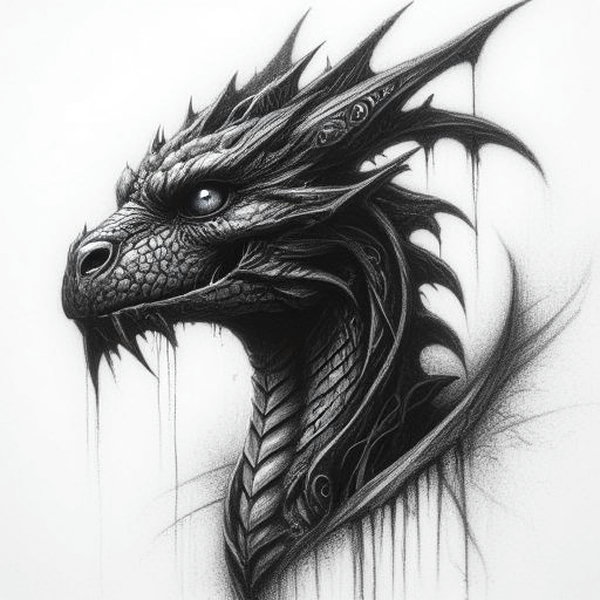 Charcoal drawing flux v1 - Charcoal drawing V1 flux