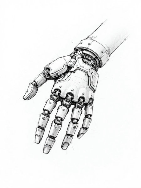 D_Mechanical Hand Design_Mech Hand-Painted Illustrations - v1.0