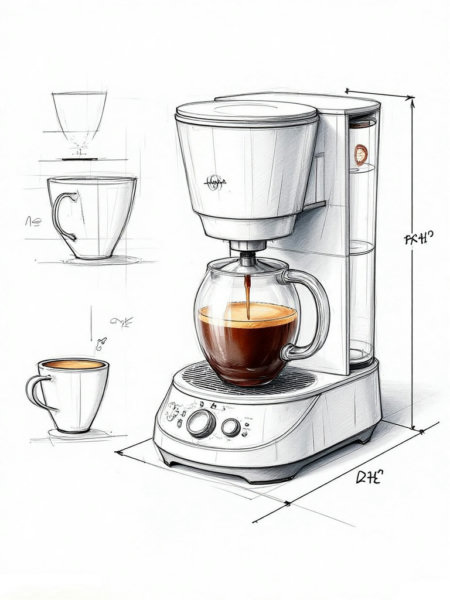 C_Coffee Machine Blueprint Design_Coffee Machine Appearance Generation - v1.0